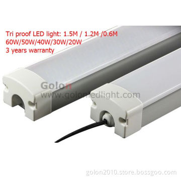 Tri Proof LED Light 40W IP65 Waterproof 4400lm 1.2m for Food Factory, Mine, Humid Place 3 Yeas Warranty